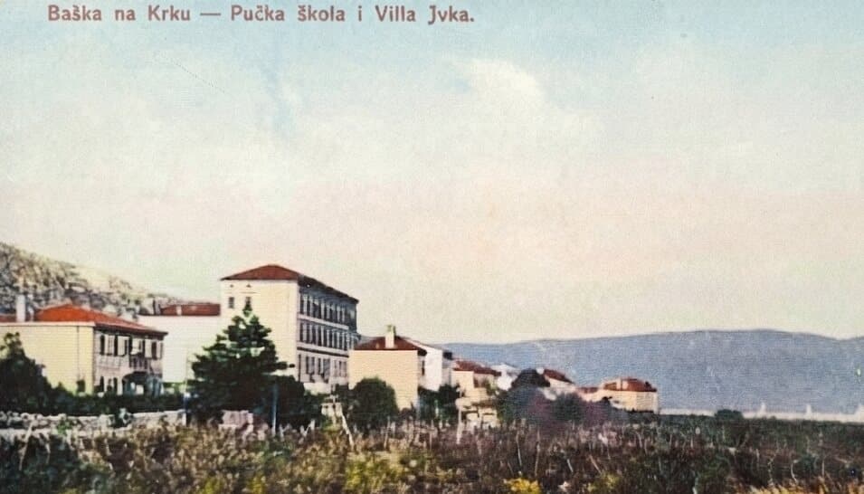 Villa Ivka and Baška in the early 1900s